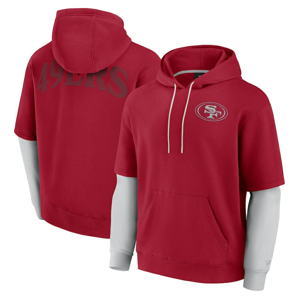 San Francisco 49ers Unisex Sleek Elements Pullover Hoodie Scarlet | Fanatics