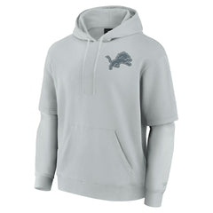 Detroit Lions Unisex Sleek Elements Pullover Hoodie Gray | Fanatics