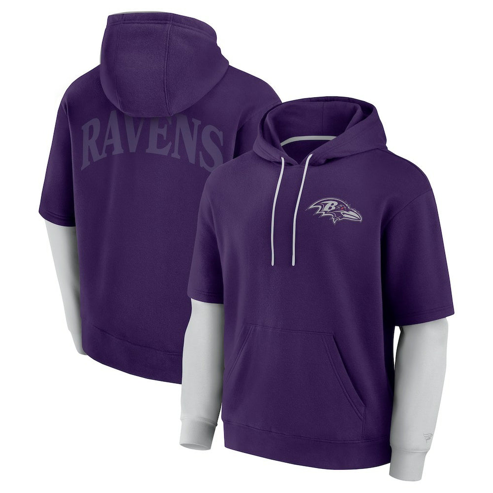 Baltimore Ravens Unisex Sleek Elements Pullover Hoodie Purple | Fanatics