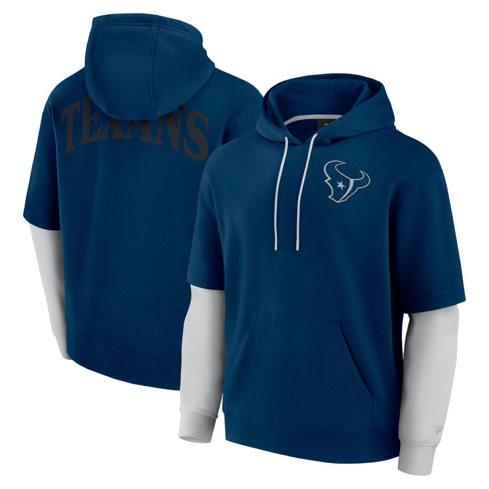 Houston Texans Unisex Sleek Elements Pullover Hoodie Navy | Fanatics