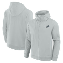 Detroit Lions Unisex Front Office Full-Zip Hoodie Gray | Fanatics