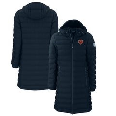 Chicago Bears Cutter & Buck Women's Throwback Logo Mission Ridge Repreve Eco Insulated Full-Zip Puffer Jacket Navy | NFL