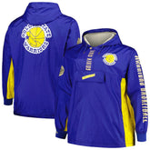 Golden State Warriors Big & Tall Hardwood Classics Team OG 2.0 Anorak Hoodie Quarter-Zip Windbreaker Jacket Royal - NBA