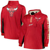 Chicago Bulls Big & Tall Hardwood Classics Team OG 2.0 Anorak Hoodie Quarter-Zip Windbreaker Jacket Red - NBA