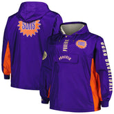 Phoenix Suns Big & Tall Hardwood Classics Team OG 2.0 Anorak Hoodie Quarter-Zip Windbreaker Jacket Purple - NBA