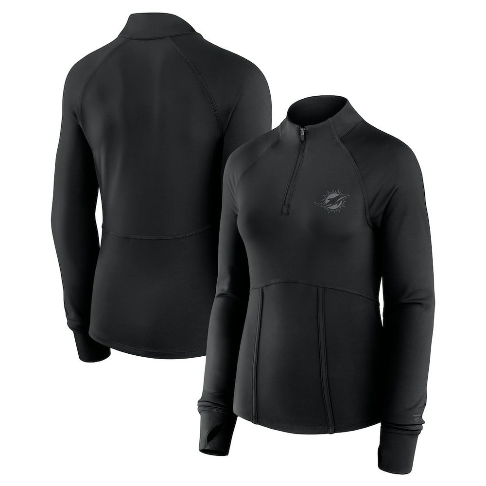 Miami Dolphins Women's Elements Quarter-Zip Jacket Black | Fanatics