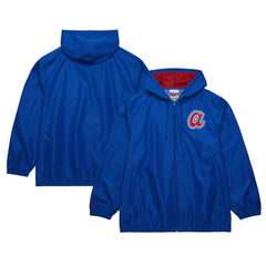 Atlanta Braves Mitchell & Ness Cooperstown Collection Vintage Logo Full-Zip Hoodie Windbreaker Jacket - MLB