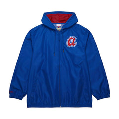 Atlanta Braves Mitchell & Ness Cooperstown Collection Vintage Logo Full-Zip Hoodie Windbreaker Jacket - MLB
