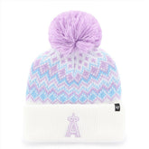 Los Angeles Angels '47 Girls Youth Elsa Cuffed Knit Hat with Pom - MLB