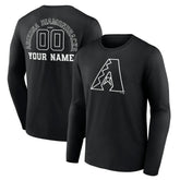 Arizona Diamondbacks Monochrome Personalized Name & Number Long Sleeve T-Shirt - MLB