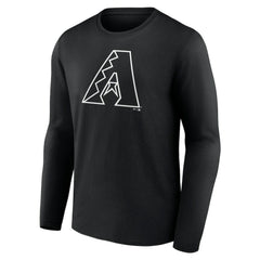 Arizona Diamondbacks Monochrome Personalized Name & Number Long Sleeve T-Shirt - MLB