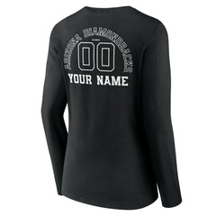 Arizona Diamondbacks Women's Monochrome Personalized Name & Number Long Sleeve V-Neck T-Shirt - MLB