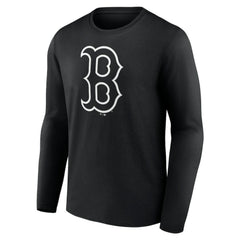 Boston Red Sox Monochrome Personalized Name & Number Long Sleeve T-Shirt - MLB