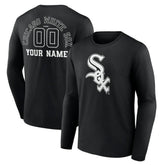 Chicago White Sox Monochrome Personalized Name & Number Long Sleeve T-Shirt - MLB