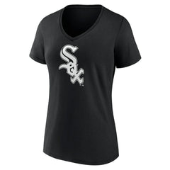 Chicago White Sox Women's Monochrome Personalized Name & Number V-Neck T-Shirt - MLB