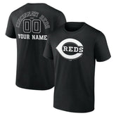 Cincinnati Reds Monochrome Personalized Name & Number T-Shirt - MLB