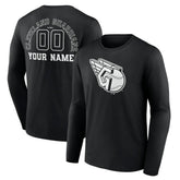 Cleveland Guardians Monochrome Personalized Name & Number Long Sleeve T-Shirt - MLB
