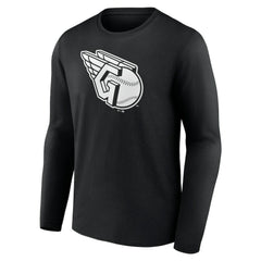 Cleveland Guardians Monochrome Personalized Name & Number Long Sleeve T-Shirt - MLB
