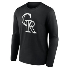 Colorado Rockies Monochrome Personalized Name & Number Long Sleeve T-Shirt - MLB