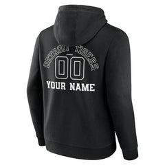 Detroit Tigers Monochrome Personalized Name & Number Pullover Hoodie - MLB