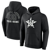 Houston Astros Monochrome Personalized Name & Number Pullover Hoodie - MLB