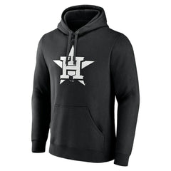 Houston Astros Monochrome Personalized Name & Number Pullover Hoodie - MLB