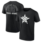 Houston Astros Monochrome Personalized Name & Number T-Shirt - MLB
