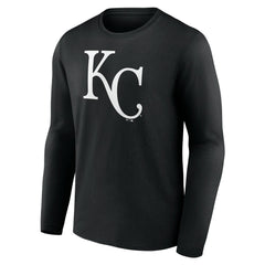 Kansas City Royals Monochrome Personalized Name & Number Long Sleeve T-Shirt - MLB