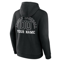 Los Angeles Angels Monochrome Personalized Name & Number Pullover Hoodie - MLB