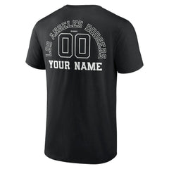 Los Angeles Dodgers Monochrome Personalized Name & Number T-Shirt - MLB