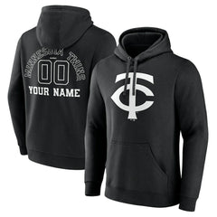 Minnesota Twins Monochrome Personalized Name & Number Pullover Hoodie - MLB