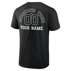 Minnesota Twins Monochrome Personalized Name & Number T-Shirt - MLB