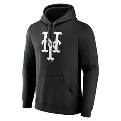 New York Mets Monochrome Personalized Name & Number Pullover Hoodie - MLB