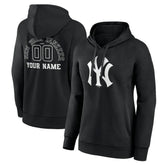 New York Yankees Women's Monochrome Personalized Name & Number Pullover Hoodie - MLB