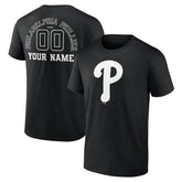 Philadelphia Phillies Monochrome Personalized Name & Number T-Shirt - MLB
