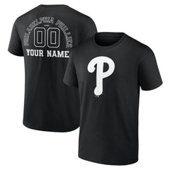 Philadelphia Phillies Monochrome Personalized Name & Number T-Shirt - MLB