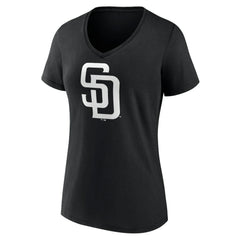San Diego Padres Women's Monochrome Personalized Name & Number V-Neck T-Shirt - MLB