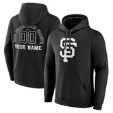 San Francisco Giants Monochrome Personalized Name & Number Pullover Hoodie - MLB