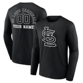 St. Louis Cardinals Monochrome Personalized Name & Number Long Sleeve T-Shirt - MLB