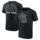 St. Louis Cardinals Monochrome Personalized Name & Number T-Shirt - MLB