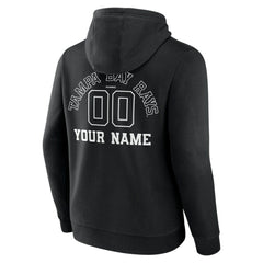 Tampa Bay Rays Monochrome Personalized Name & Number Pullover Hoodie - MLB