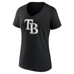 Tampa Bay Rays Women's Monochrome Personalized Name & Number V-Neck T-Shirt - MLB