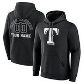 Texas Rangers Monochrome Personalized Name & Number Pullover Hoodie - MLB