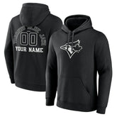 Toronto Blue Jays Monochrome Personalized Name & Number Pullover Hoodie - MLB