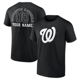 Washington Nationals Monochrome Personalized Name & Number T-Shirt - MLB