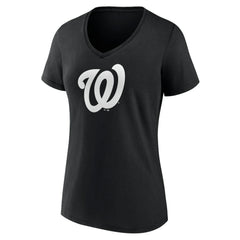 Washington Nationals Women's Monochrome Personalized Name & Number V-Neck T-Shirt - MLB