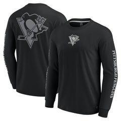 Pittsburgh Penguins Fanatics Elements Strive Long Sleeve T-Shirt - Black - NHL