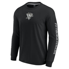 Pittsburgh Penguins Fanatics Elements Strive Long Sleeve T-Shirt - Black - NHL
