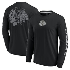 Chicago Blackhawks Fanatics Elements Strive Long Sleeve T-Shirt - Black - NHL