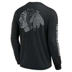 Chicago Blackhawks Fanatics Elements Strive Long Sleeve T-Shirt - Black - NHL
